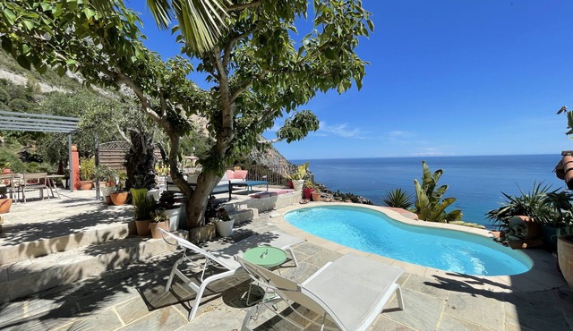 Character villa with magnificent sea views, private pool and exotic garden
