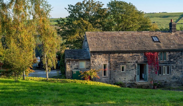 Characterful property with 5 acres of land in the hills above Hebden Bridge
