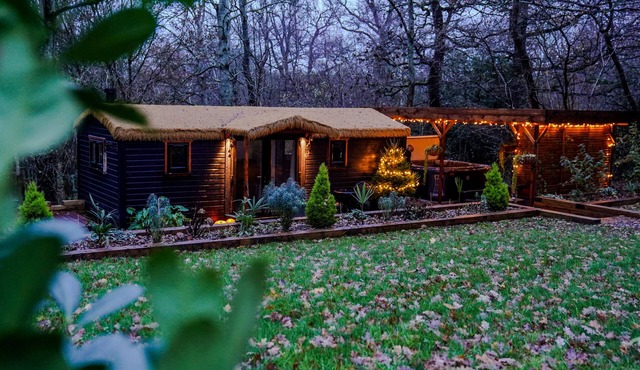 CHARLTONS HOLLOW CABIN, pet friendly, with hot tub in Bolney
