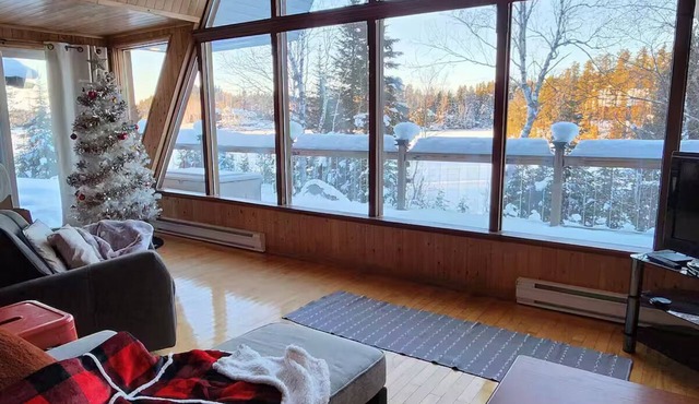 Charming lakeside A-frame. A pet-friendly retreat for nature lovers!