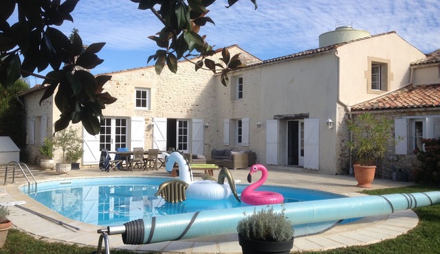 Charming home in the vineyards of Cognac with a swimming pool for 8 persons