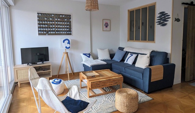 Charmant T3 Résidentiel à 50 m de la Plage, du Port, du Centre et des Commerces