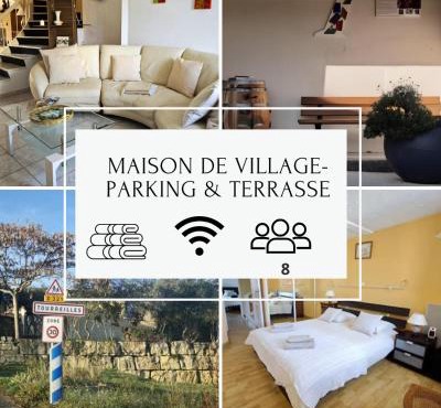 Charmante maison de village 8 personnes avec parking gratuit