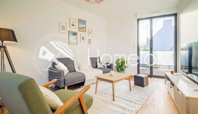 Charme & lumière : duplex au bourg de Gestel