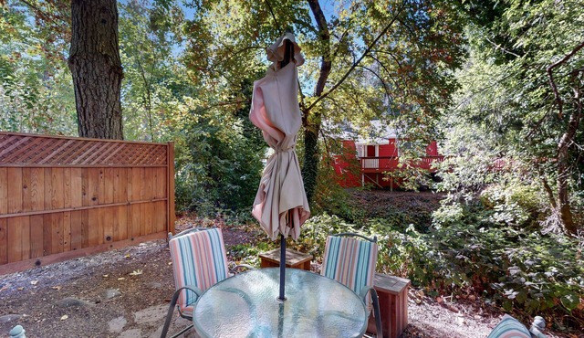 Charming 1 bedroom cabin. Queen Bed, WIFI, outdoor seating and dining area.