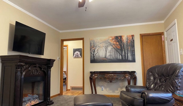 Charming 2-bedroom house in Atchison on quiet brick and tree lined street.