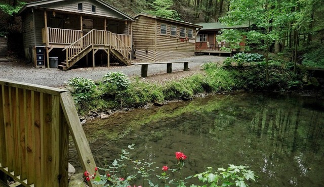 Charming 2-bedroom POND NOOK cabin at Mulberry Gap with AC, WiFi, & Kitchenette!