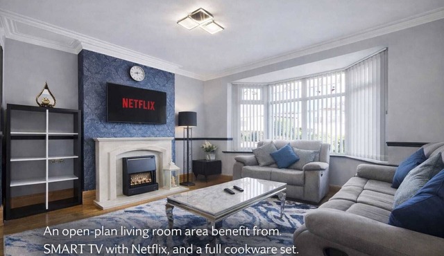 Charming 3-bedroom apartment in pleasant Newcastle upon Tyne