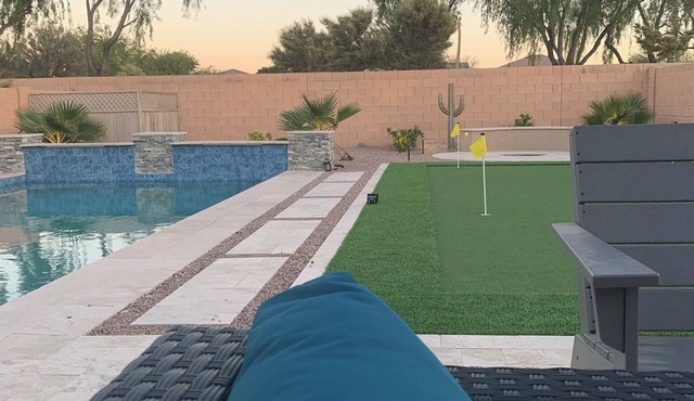 Charming 3BR/2BA Retreat with Private Heated Pool & Putting Green