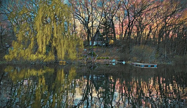 Charming A-Frame on great fishing lake and state trail