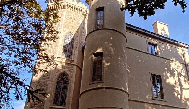 Charming and atypical castle located in town with a green park and swimming pool!