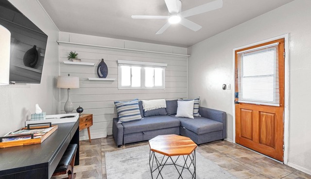 Charming Beachside Apt with Laundry, Steps to Shore!