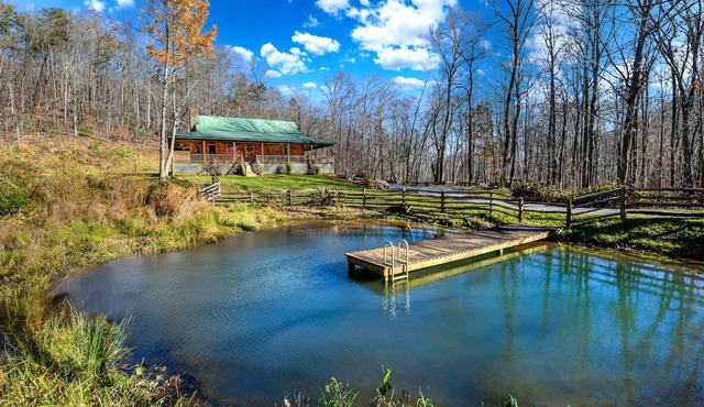 Charming Blue Ridge Cabin w/Private Pond & Waterfall | Deer Haven by AvantStay