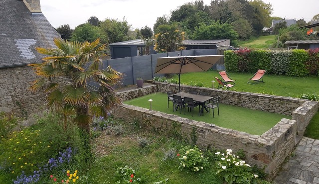 Charming country stone house facing south