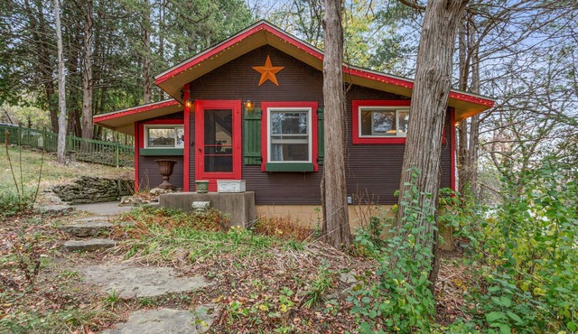 Charming cabin in Afton, with seasonal views of river! Ski , snowshoe, relax!