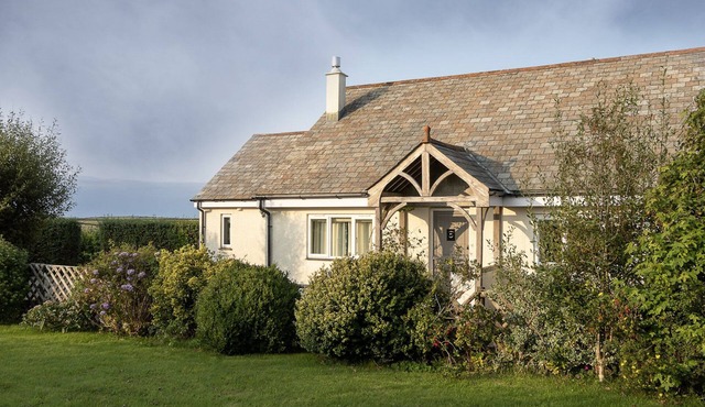 Charming characterful cottage overlooking Cornish countryside and sea view.