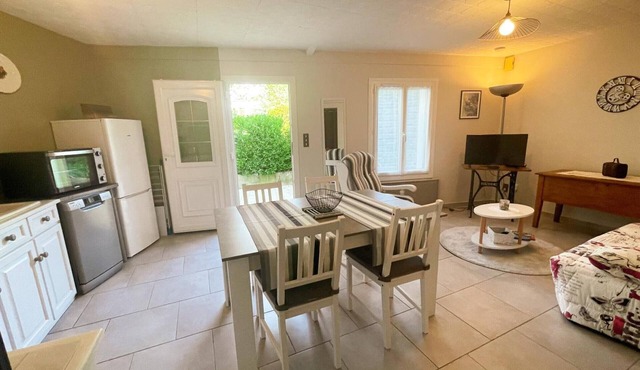 Charming cottage in Montbazon with terrace, garden, and parking