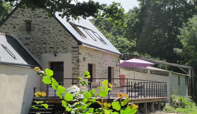 Charming cottage in the framework of an old mill in the countryside