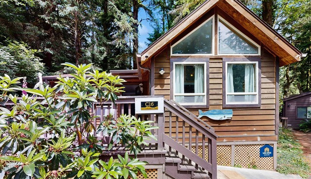 Charming cottage near Whaleshead Beach, 4-person private hot tub, deck, & grill