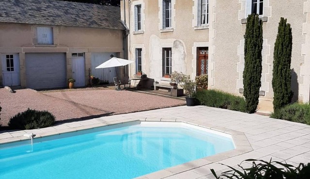 Charming Cottage with Shared Pool, Garden, and Nordic Bath in Bourbonnaise Mountains