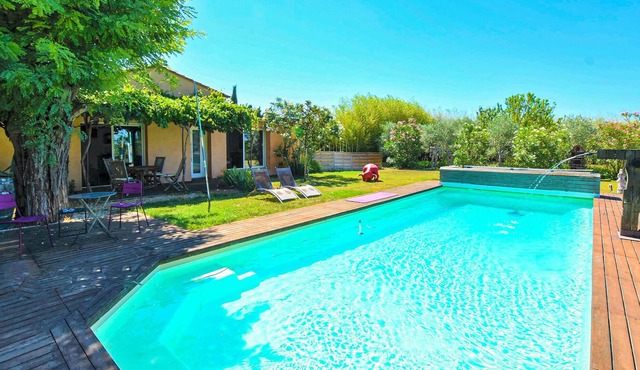 Charming country house with large garden and private pool.