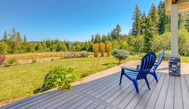 Charming dog-friendly home with mountain view, fireplace, & washer/dryer