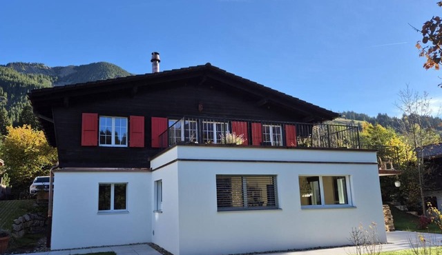 Charming flat with fireplace and mountain views