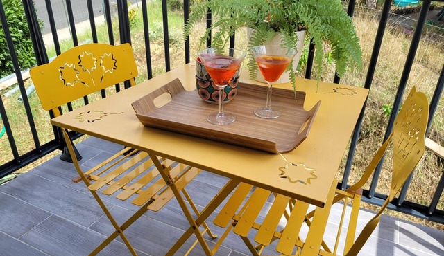 Charming spacious apartment with balcony view near Bordeaux