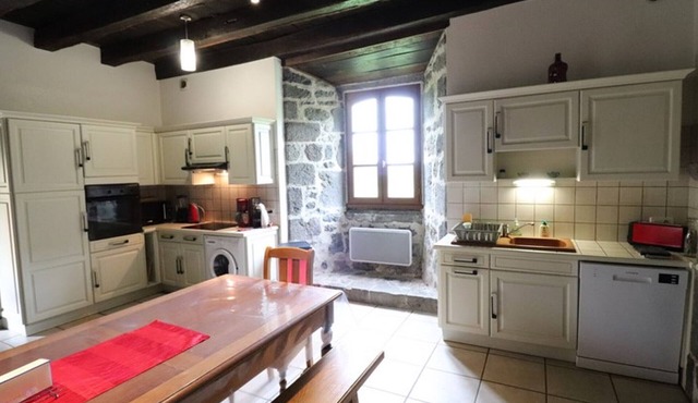 Charming 1771 Home near Auvergne Volcanoes, Close to Salers, with Fireplace & Spacious Garden
