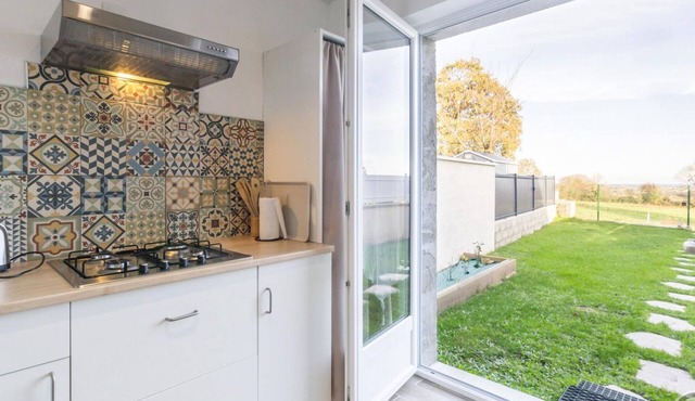 Charming house in Valcanville with private garden and wifi