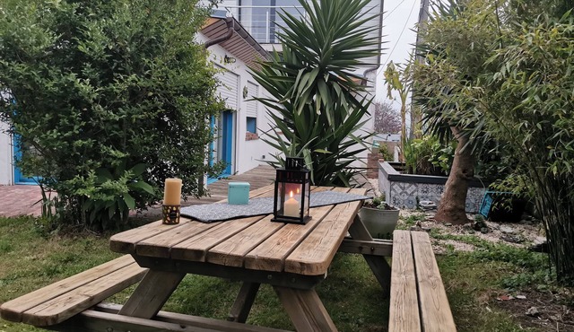 Charming house with white mill.