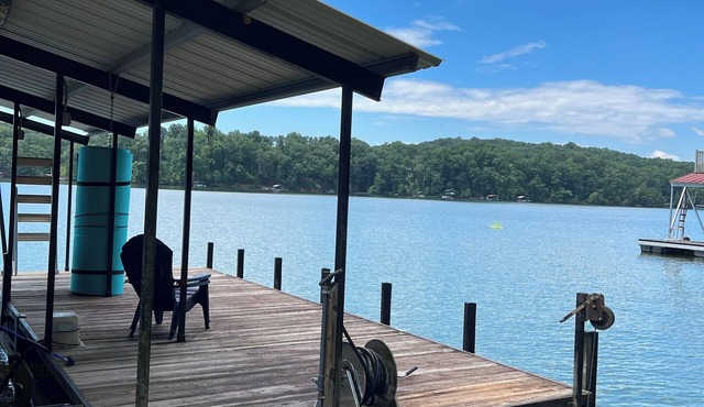 Charming Lake Hartwell vacation rental with amazing lake views and close dock.