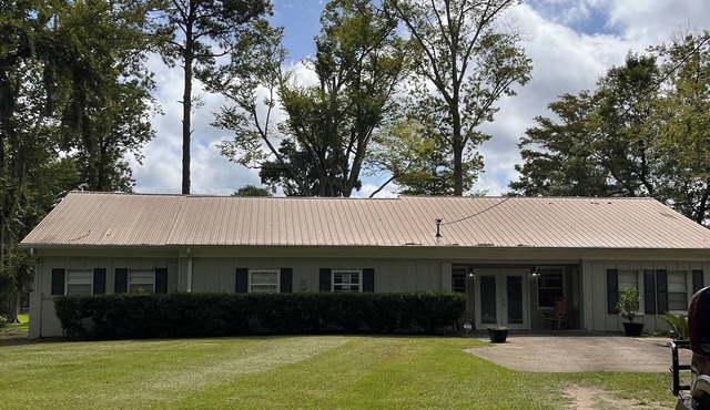 Charming lake house on Lake Blackshear. In Warren slew, very good location.