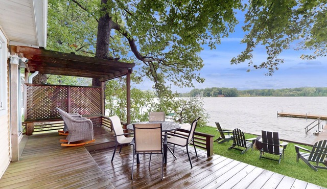 Charming Lakefront House with Stunning Views and Private Dock