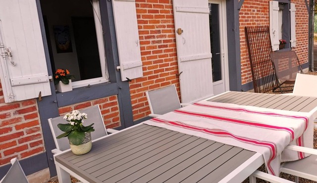 Charming little Landaise house, completely renovated, in the heart of a pretty village.