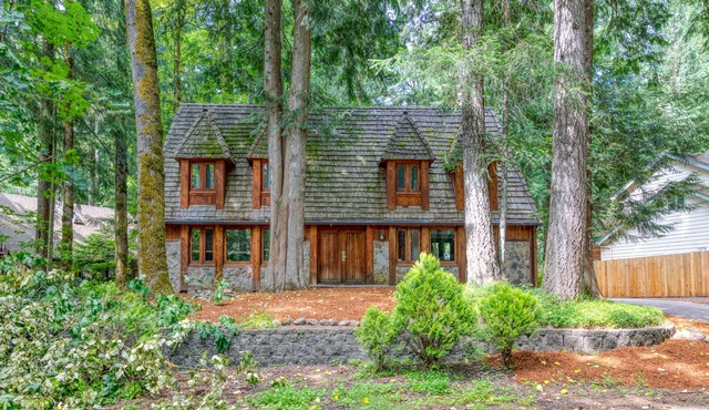 Charming Lodge-Style Home with Fireplace, Private Hot Tub, & Shared Pool Access