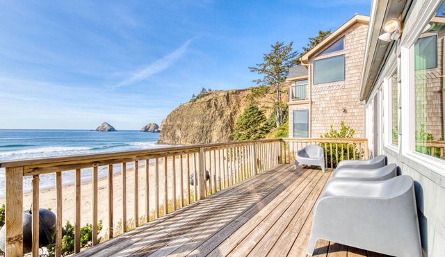 Charming Oceanfront Getaway with Gorgeous Water Views & Easy Beach Access