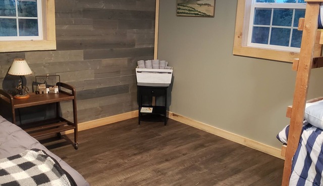 Charming one room cabin perfect for couples or small families.