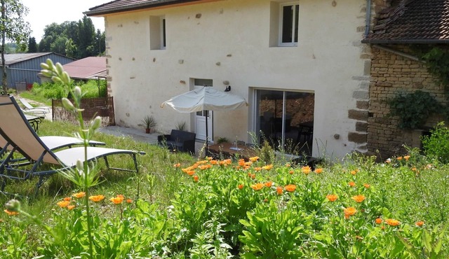 Charming Renovated Farmhouse with Terrace in a Verdant Valley Near Lake Der