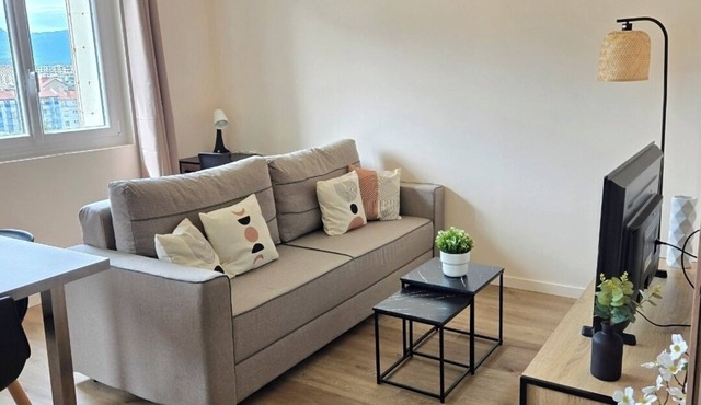 Charming renovated T2 ~ air conditioning ~ WiFi ~ view ~ streetcar at foot