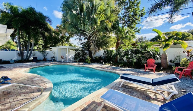 Charming Residential Home with heated outdoor pool, clean and cozy