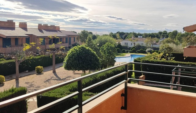 Charming Sea View Apartment with Pool & Garden in L'Ametlla de Mar