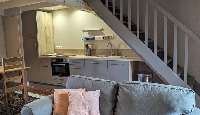 Charming self-catered two story, sleeping four with gated garden and shared pool