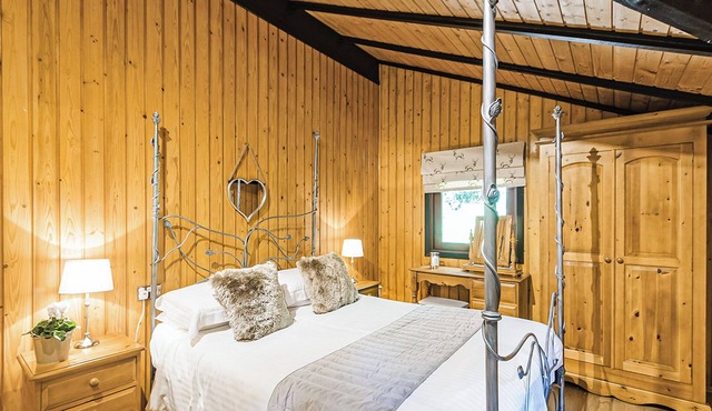 Charming, spacious and comfortable open plan lodge with log burner.