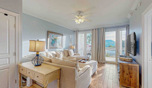 Charming stay near the sea with balcony, open layout, smart TVs, & W/D