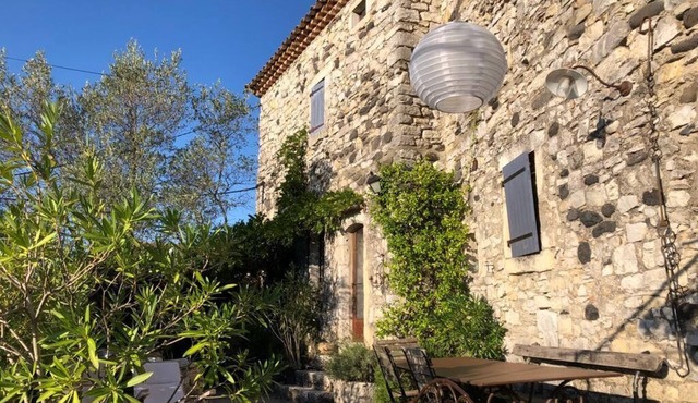 Charming stone house; magnificent view; heated swimming pool; quiet location