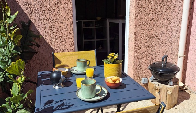 Charming studio in Marseillan 500m from the beach, ideal location 🦩