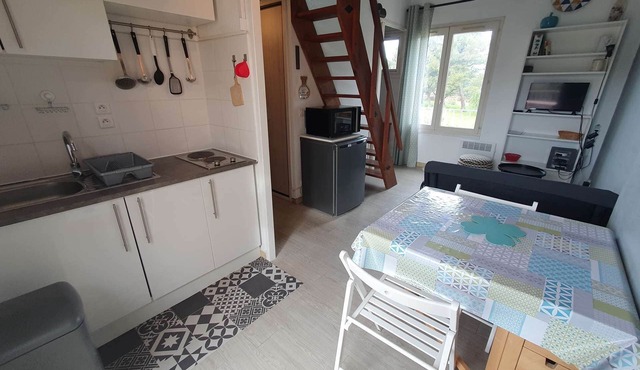 Charming T1 completely renovated, with large terrace, in the heart of Giens.