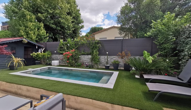 Charming T2 Montpellier near Arceaux with garden