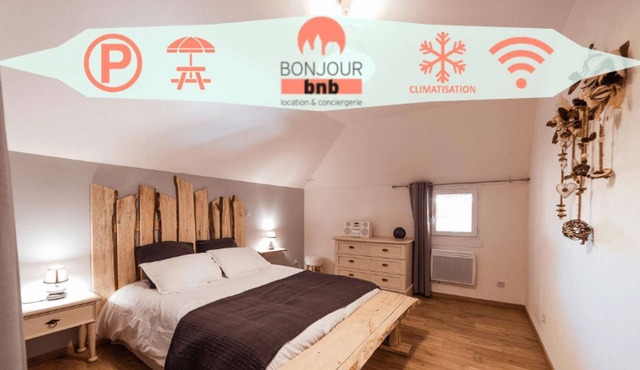 Charming T3 + garden + parking + common space